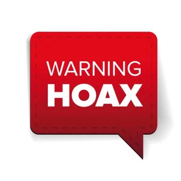 Internet Hoax warning label vector Stock Illustration