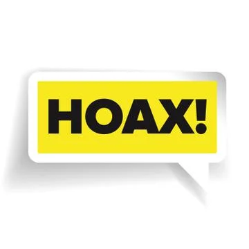 Internet Hoax warning label vector Stock Illustration