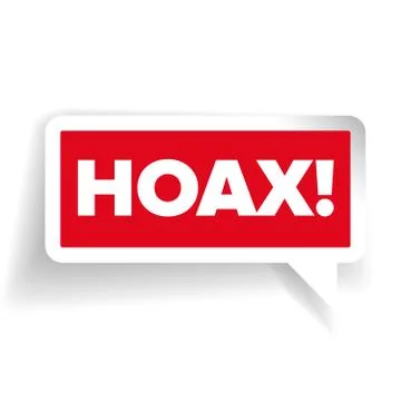 Internet Hoax warning label vector Stock Illustration