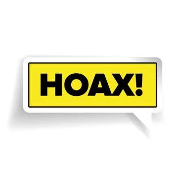 Internet Hoax warning label vector Stock Illustration