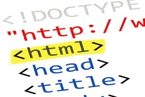Internet html code 库存照片