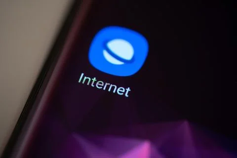 Internet icon App on smartphone Stock Photos