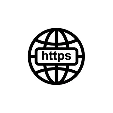 Internet icon. Go to web secured vector illustration Stock Illustration