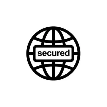 Internet icon. Go to web secured vector illustration Stock Illustration