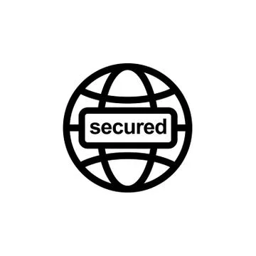 Internet icon. Go to web secured vector illustration Stock Illustration