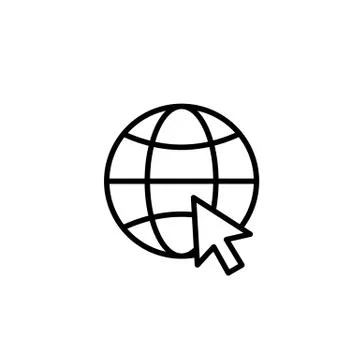 Internet icon. Go to web sign illustration Stock Illustration