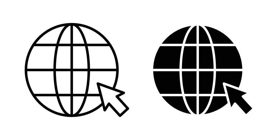 Internet icon graphic element. web icon set Ilustração Stock
