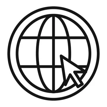 Internet icon mark in filled style Stock Illustration