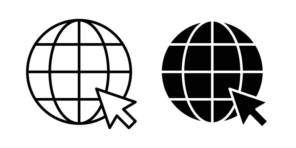 Internet icon or illustration vector symbols Ilustração Stock
