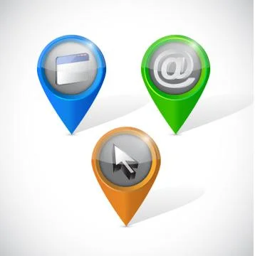 Internet icon pointers illustration design Illustrazione stock