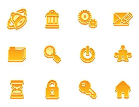 Internet icon set Ilustración de archivo