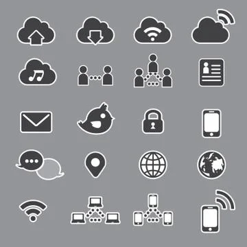 Internet icon set Stock Illustration