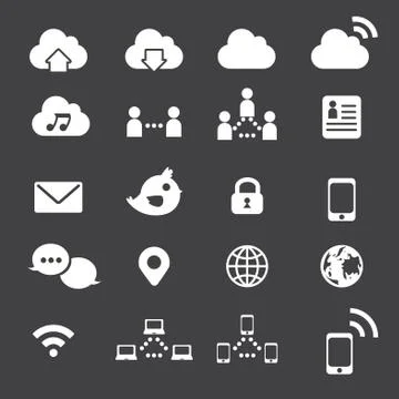 Internet icon set Stock Illustration