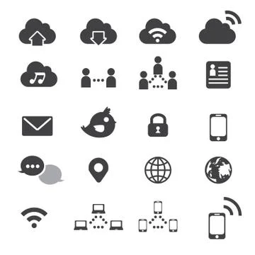 Internet icon set Stock Illustration