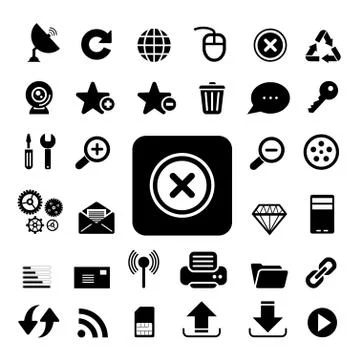 Internet icon set Stock Illustration