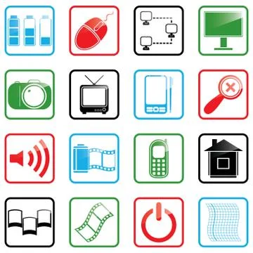 Internet Icon Set Ilustración de archivo