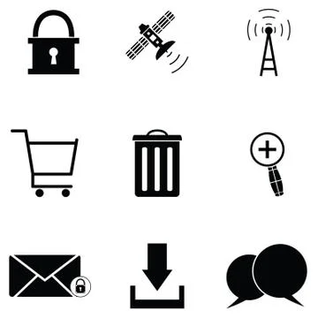 Internet icon set Stock Illustration