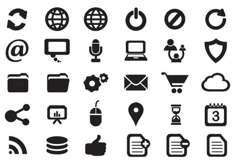  Internet icon set Internet icon set. Vector Illustration, Eps 10 Copyrigh... Stock Photos