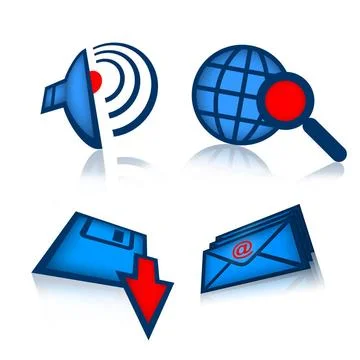 Internet Icon Set Internet icon set over white background Copyright: xZoon... Stock Photos