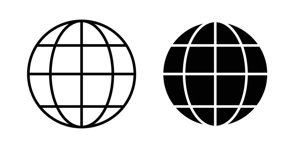 Internet icon thin line and clipart style vector set 스톡 일러스트
