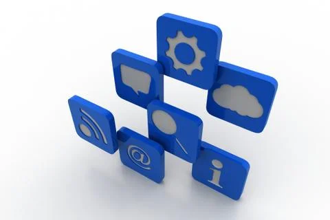 Internet icons Free Stock Illustration