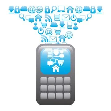 Internet icons over  white background vector illustration Stock Illustration