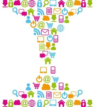 Internet icons over white background vector illustration Stock Illustration
