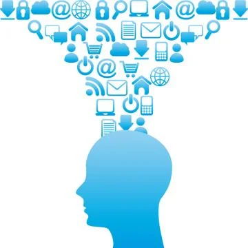 Internet icons over white background vector illustration Stock Illustration