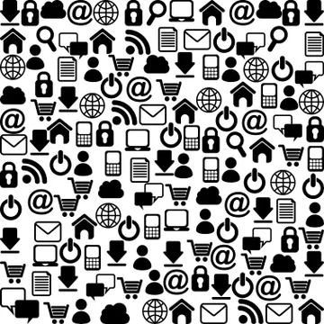 Internet icons over white background vector illustration Stock Illustration