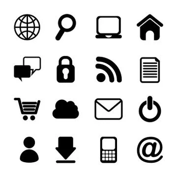 Internet icons over white background vector illustration Stock Illustration
