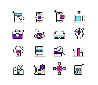 Internet icons Stock Photos