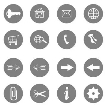 Internet icons set - website buttons vector Stock Illustration