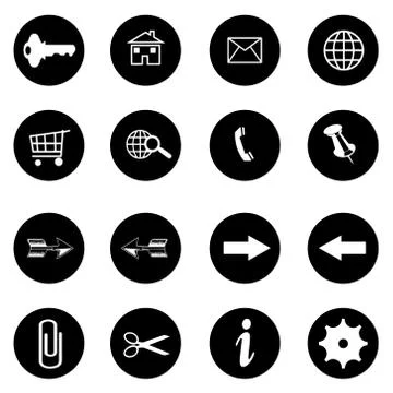 Internet icons set - website buttons vector Stock Illustration