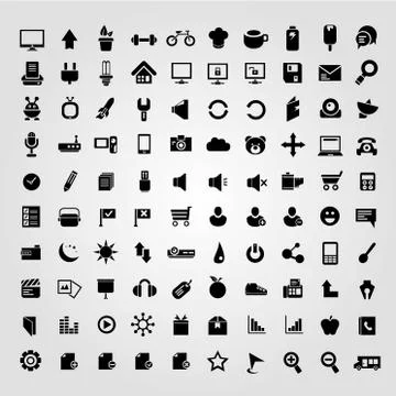 Internet icons, web icons Stock Illustration