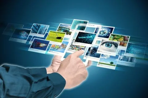 Internet image and picture sharing Stock Photos