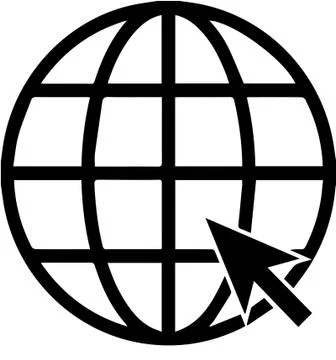 Internet image, a browser icon Ilustración de archivo