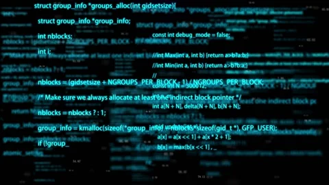 Internet information code program and data stream scroll Stock Footage 236182033
