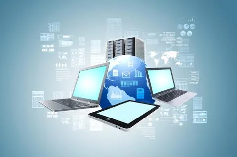 Internet information technology concept Stock Illustration