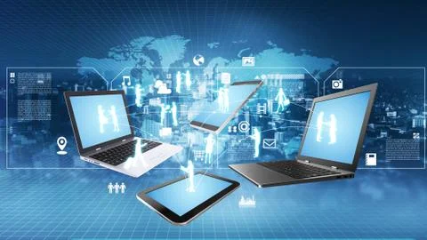 Internet information technology concept Stock Illustration