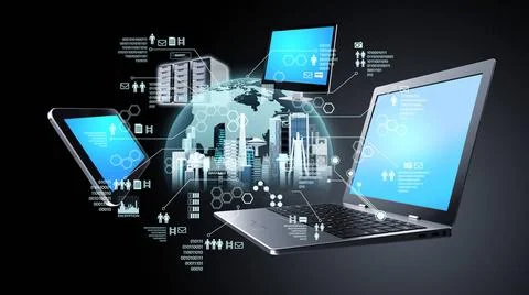  Internet information technology concept Internet and information technolo... Foto stock