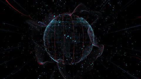 Internet intelligent technology and data transmission, intelligent communication Stock Illustration