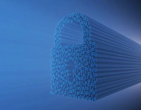 Internet intelligent technology, lock, data transmission security Illustration