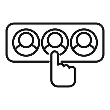 Internet interaction icon outline vector. Business person Illustrazione stock