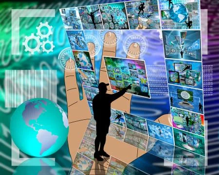 Internet interface Illustrazione stock