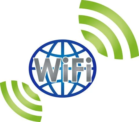 Internet, IT services, connections, network, logo Stock Illustration