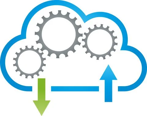 Internet, IT services, connections, network, logo Stock Illustration