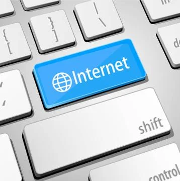 Internet keyboard Stock Illustration