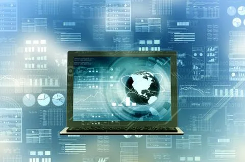 Internet Laptop Stock Illustration