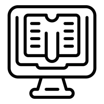 Internet learning icon outline vector. Digital class Stock Illustration