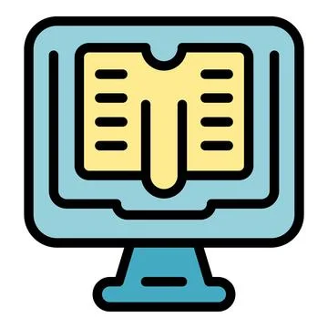 Internet learning icon vector flat Stock Illustration